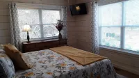 Private Waterfront property with Mountains surrounding the Loft on the Doe River