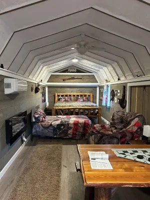 Primitive cabin with additional camping room