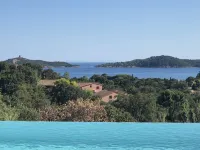 10mn beach, Standing Villa, top sea view, fiber internet, heated pool, jacuzzi - balcony