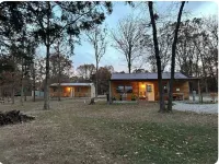 Cozy Cabin 10 Miles from ft Wood Pond View Fire Pit One Room 2 Comfy Beds.