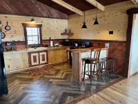 Cozy cabin with mountain views on small family farm