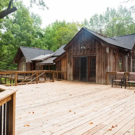 Vintage charm meets modern comfort in this historic 1850s cabin at Lake Hartwell