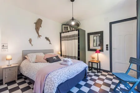 Brittany, Perros-Guirec, pink granite coast, Trestraou beach, luxury apartment