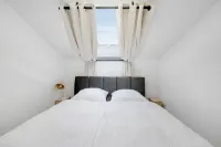 Castle, lake and mountain view