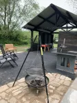 With options for hot tub, barbecue/pizza barn and fire brazier.