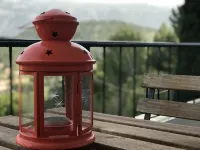 Accommodation on harbor and beach with mountain views