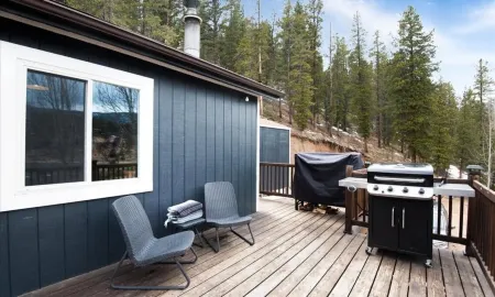 Aspen Glow Cabin - a charming 2-bedroom cabin with mountain views & wood stove