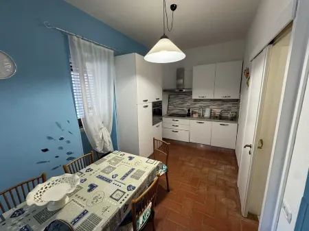 The apartment is developed on two levels within a tourist village