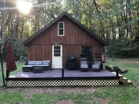 Off Grid Cabin In The Woods.