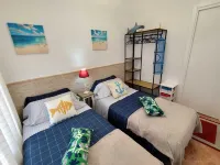 Centrally located first floor apartment. Ideal for families 50 meters from the beach