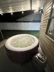 Modern tiny home with spacious backyard and pool