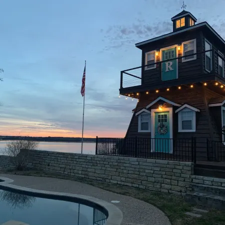 Lakefront property with pool and lighthouse with amazing views of the lake, .
