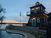 Lakefront property with pool and lighthouse with amazing views of the lake, .
