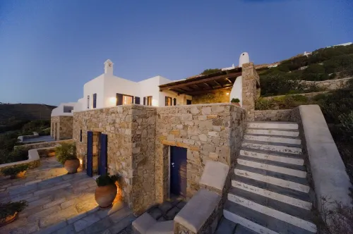 Villa with Private Infinity Pool, Steps from Elia Beach - 4-Star