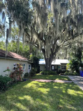 Bella’s bungalows on Lake June in Winter