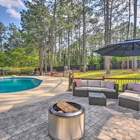 Peaceful Southern Pines Home w/ Pool + Yard!