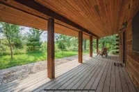 Secluded log cabin at the end of a quiet dead end lane