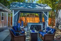 Hot Tub and Cozy Outdoor Fire Pit - Elegant Victorian Oasis