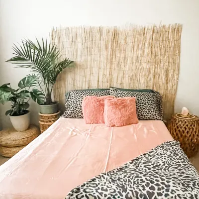 Pink stylish bungalow free WiFi Pool view
