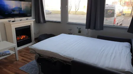 apartment with fireplace, near beach (200m) for 4 people at south beach/fehmarn