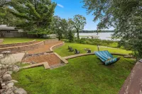 Lakeside Log Cabin w/Firepit, Dock, King Bed, Game Room, Scenic Relaxation