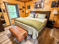 Charming Bear: Secluded Mountain Cabin w/ Firepit, Views, 2 Living Areas & Pets!