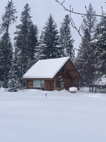 Quaint Log Cabin with River View. 7 miles to the entrance of West Glacier