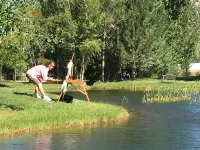 “Deer” Log Cabin with 2Q Log Beds, Bath and Kitchenette