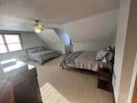 Country Charm Over River Valley And Horse Farm