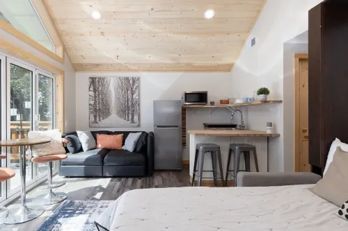 Cozy Dual Living Spaces with Outdoor Fire Pit - Charming Mountain Retreat Hotels in Twin Peaks