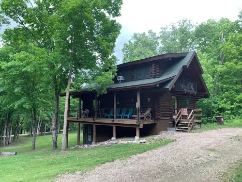 Log Cabin in the Woods with Marion Lake Access in Otter Tail County.