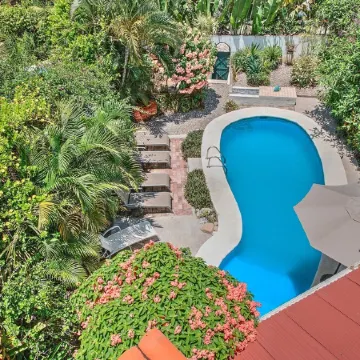 Large, Private/Gated Home in Golden Zone. Pool, Big Yard & 3 blocks to beach!