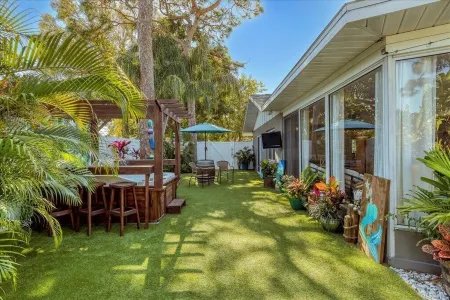 Oasis backyard Pool with hot tub close to the beach and IMG