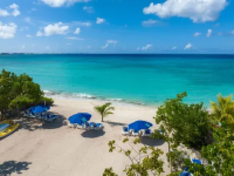 7 Mile Beach private Beach Club, ocean views from Roof deck and Pool Pavilion