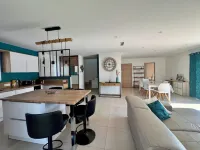 Modern villa with pool near beach and freeway