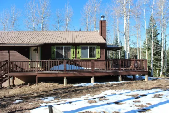 Stunning 4-bedroom cabin in Angel Fire, close to skiing and golf