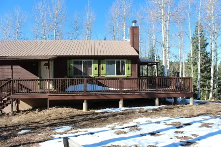 Stunning 4-bedroom cabin in Angel Fire, close to skiing and golf
