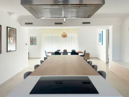 Modern villa with pool, sea and country views