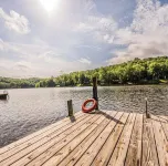 Beautiful 3 BR Home on Malone Lake - Great Views - Private Dock - Walk to Marina