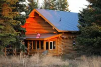 Unique Alaskan Log Home in Trees & Wild Flowers on 14-Acre Private Homestead.