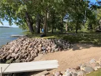 Year round cabin on level lot with dock