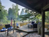 Private River Frontage Cabin! 🌲🚣‍♂️ Paddle, Float, and Relax to Burt Lake!