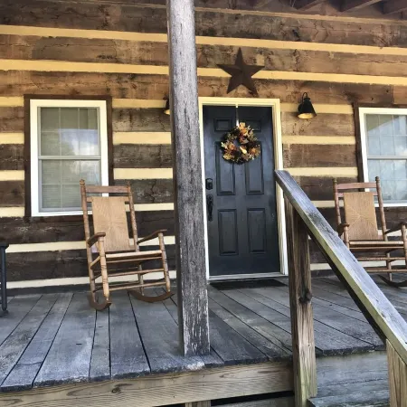 The Natchez - quiet front porch & rockers.