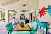 1 Mile to Beach! Tropical Getaway Home w/ Pool & Grill