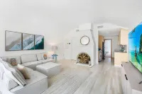 Stylish Patio and Firepit - Serene Beach Cottage Retreat