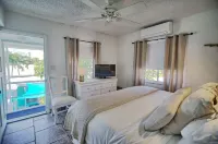 Pool view.  Upstairs unit & workspace