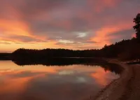 Peaceful, Rustic Retreat, 25ft of Private Beach,  300 Acre Sandy Bottom Pond