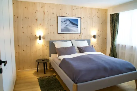 Sunny panoramic view near Davos Lenzerheide