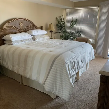 Two bedroom condo with deck overlooking the ocean. Private beach!