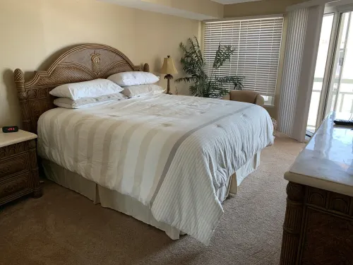 Two bedroom condo with deck overlooking the ocean. Private beach!